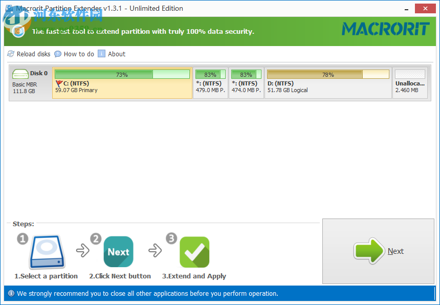 分区拓展器(Macrorit Partition Extender) 1.4.3 破解版