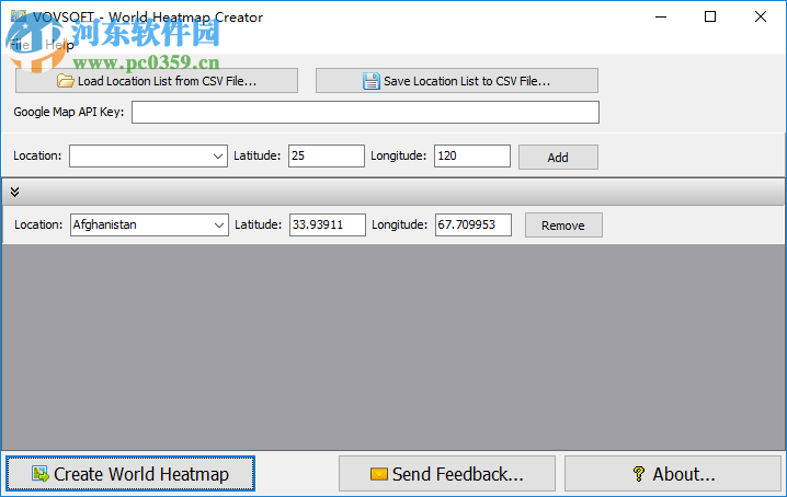 World Heatmap Creator(世界<a href=/y/mapsoft/ target=_blank class=infotextkey>地图软件</a>) 1.4 官方版