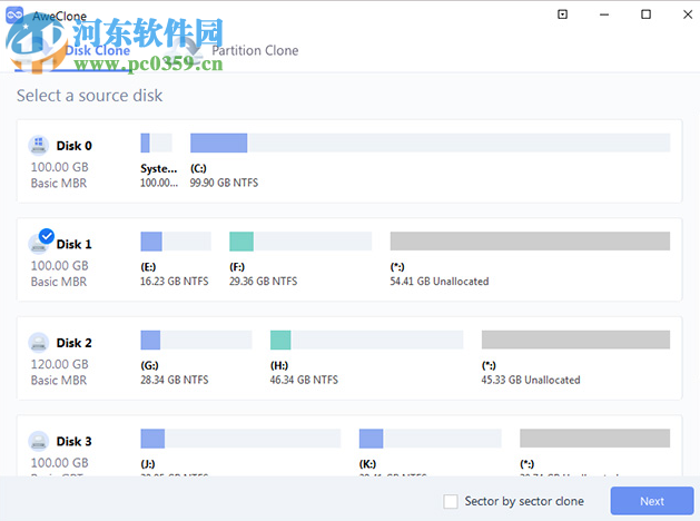 AweClone(磁盘克隆工具) 2.2 免费版