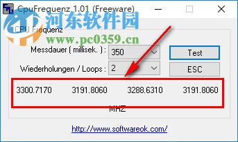 cpu运行频率检测工具(CpuFrequenz)