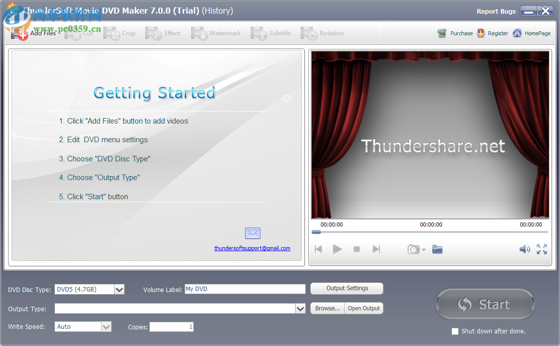 ThunderSoft Movie DVD Maker 7.0.0 免费版