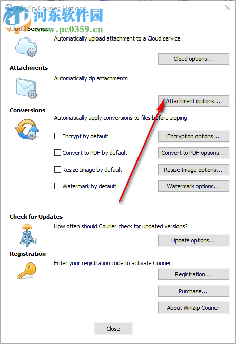 WinZip Courier(邮件压缩工具) 9.5 免费版