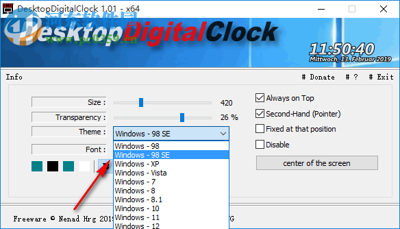 DesktopDigitalClock(桌面数字时钟)