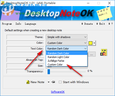 DesktopNoteOK(桌面便签小工具)