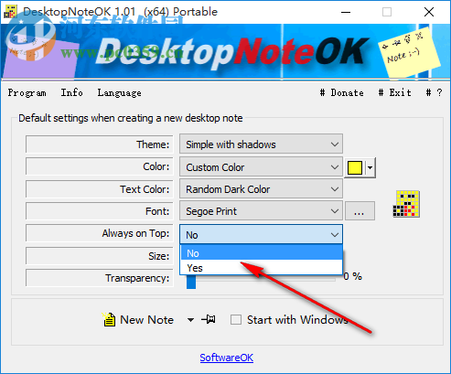 DesktopNoteOK(桌面便签小工具)