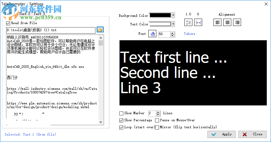 Tele prompter(演示桌面滚动条软件) 1.4.0.0 官方版