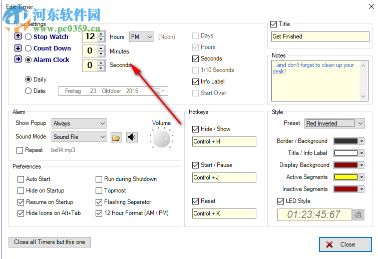 Jumbo Timer(桌面定时提醒软件) 3.0 免费版