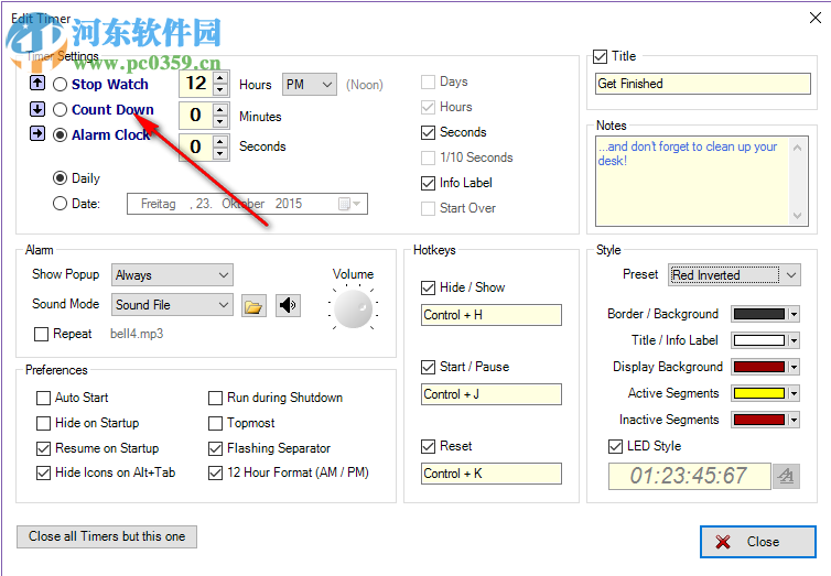 Jumbo Timer(桌面定时提醒软件) 3.0 免费版