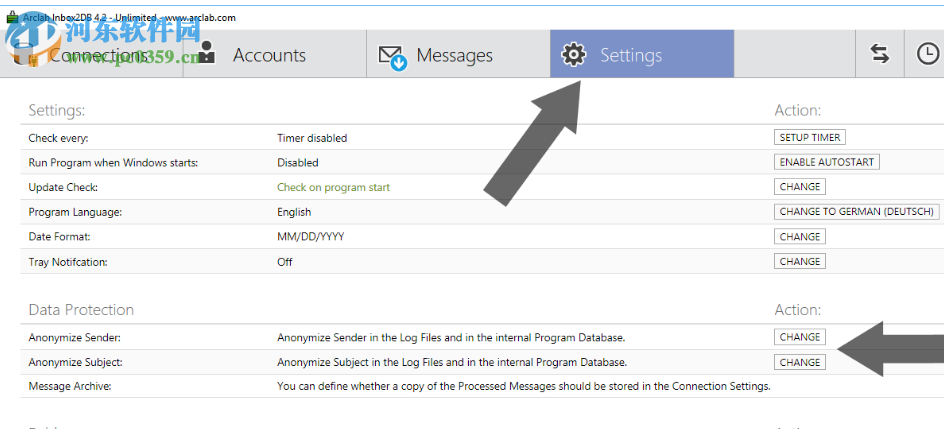 Arclab Inbox2DB(数据库分析工具) 4.5 免费版