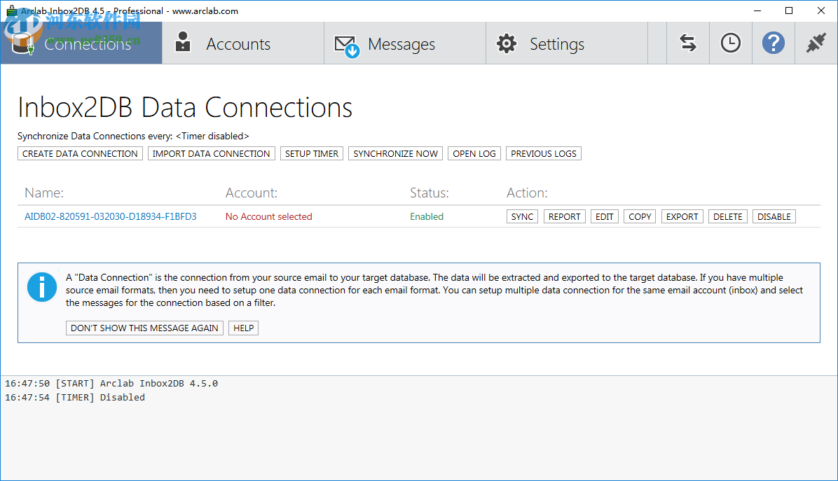Arclab Inbox2DB(数据库分析工具) 4.5 免费版