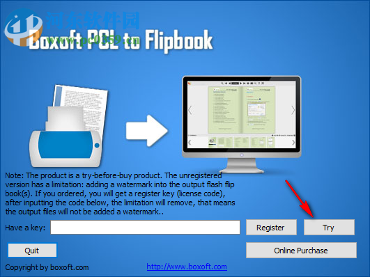 Boxoft PCL to Flipbook(翻页书制作工具) 1.0 官方版