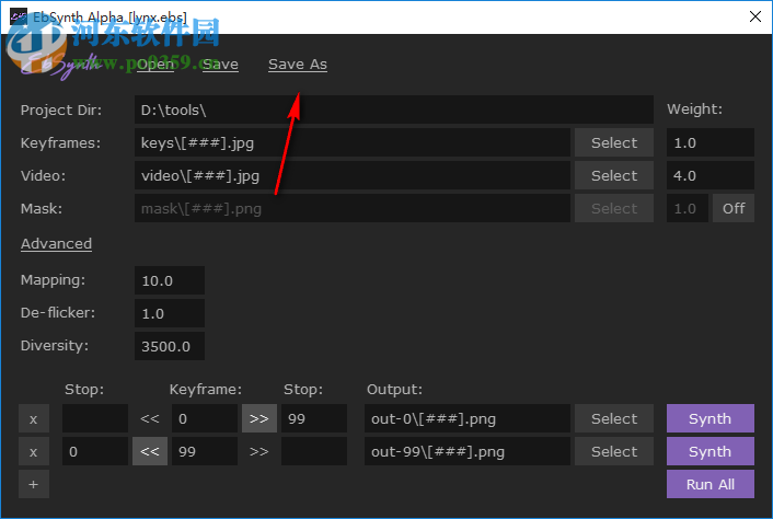 EbSynth Alpha(手绘特效动画制作软件) 1.0 免费版