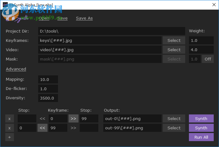 EbSynth Alpha(手绘特效动画制作软件) 1.0 免费版