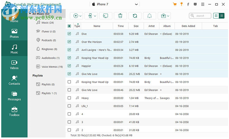 ios设备文件同步工具(TuneFab WeTrans) 2.0.8 免费版