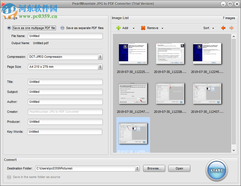 PearlMountain JPG to PDF Converter(JPG转PDF工具) 1.1.4 官方版