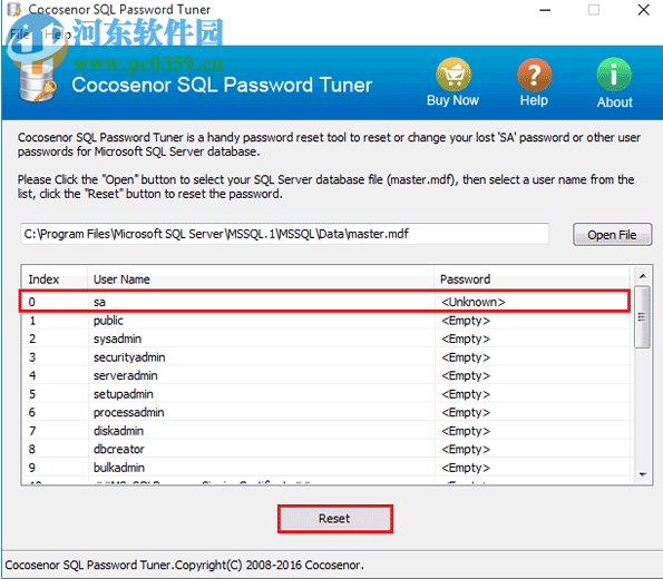 Cocosenor SQL Password Tuner(SQL密码恢复工具) 3.1.0 官方版