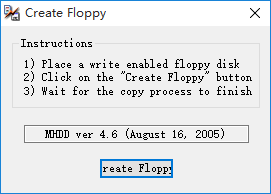 Create Floppy(移动<a href=/s/huaidaoxiufu/ target=_blank class=infotextkey>硬盘坏道</a>修复软件) 1.0 绿色版