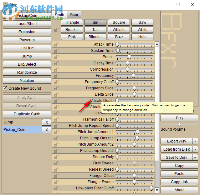 Bfxr(游戏音效制作软件) 1.5.1 绿色版