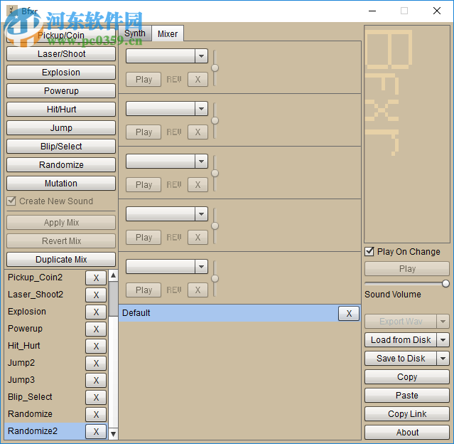 Bfxr(游戏音效制作软件) 1.5.1 绿色版