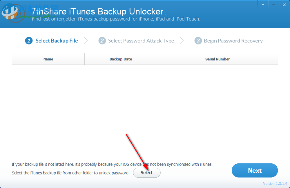 7thShare iTunes Backup Unlocker(iTunes备份解锁器) 1.3.1.4 官方版