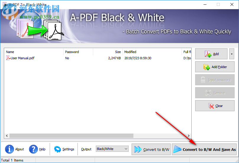A-PDF To Black-White(PDF转换黑白软件) 3.1 官方版