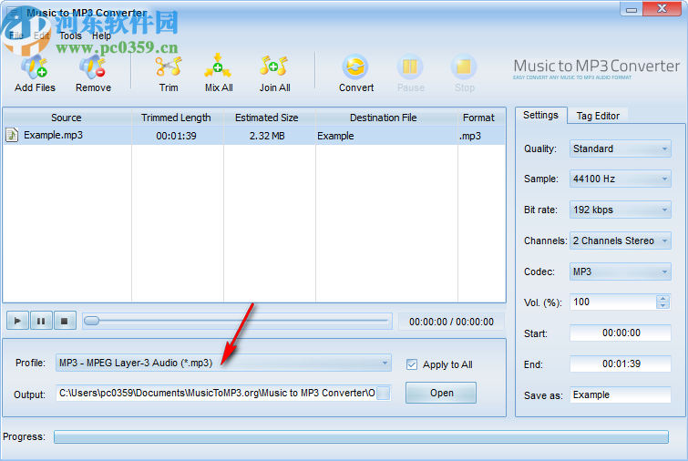 Music to MP3 Converte(音乐格式转换工具)