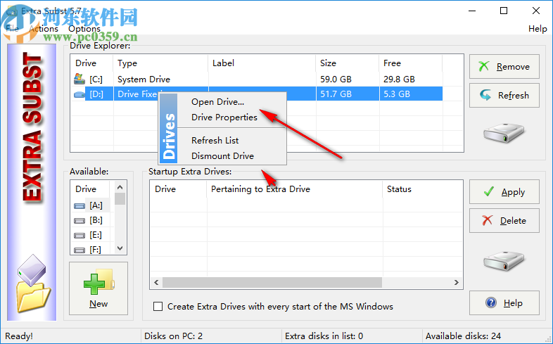 Extra Subst(虚拟磁盘管理工具)