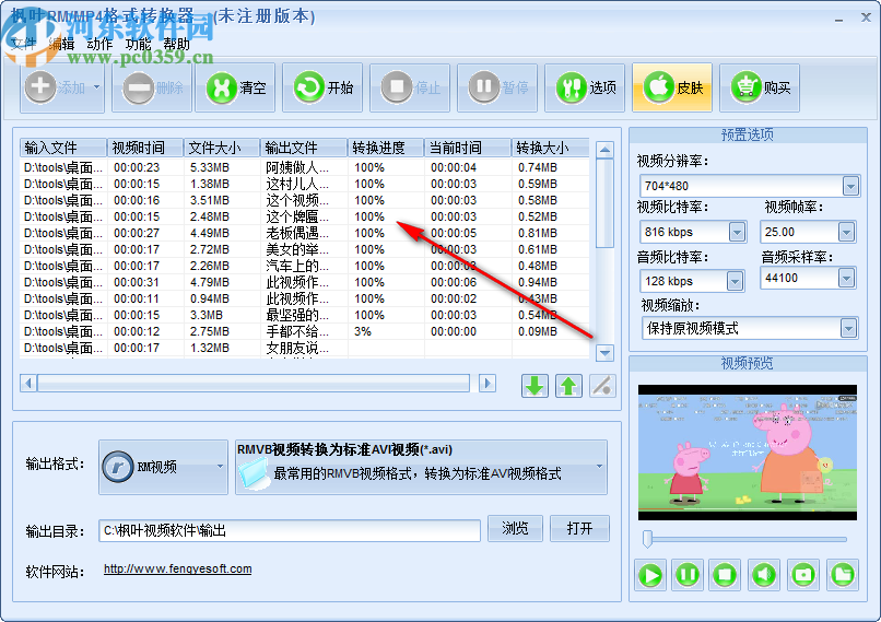 枫叶RM/MP4格式转换器