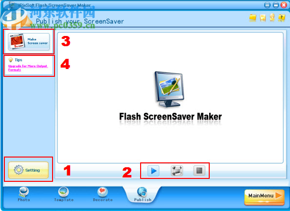 iPixSoft flash ScreenSaver Maker