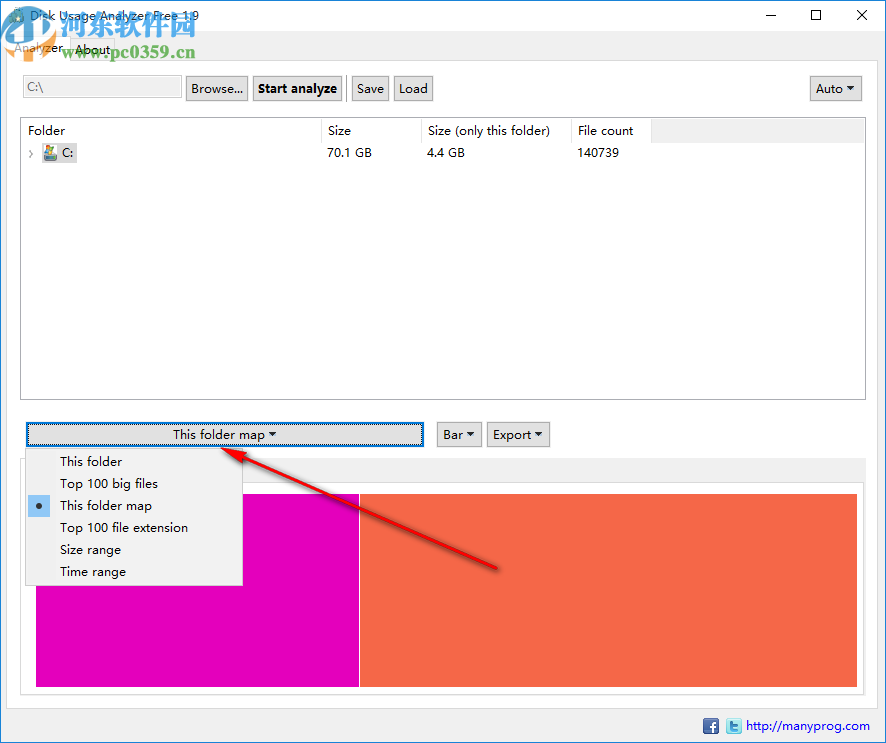 Disk Usage Analyzer Free(磁盘使用率分析工具)