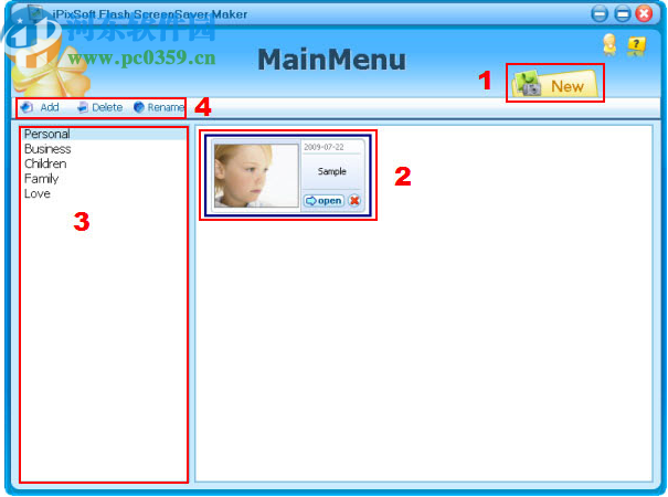 iPixSoft flash ScreenSaver Maker
