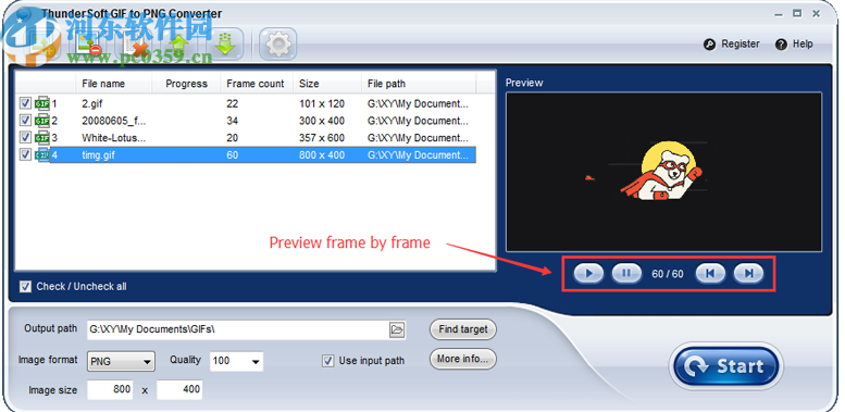 ThunderSoft GIF to PNG Converter(GIF转PNG软件)