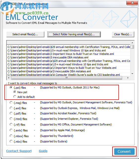 BIRDIE EML to PST Converter(EML转PST转换器)