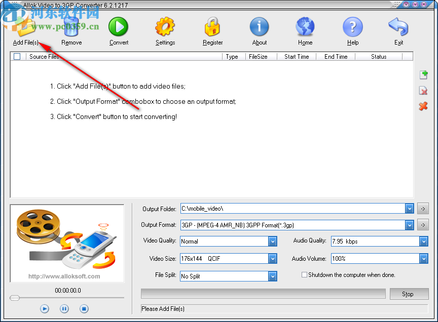 Allok Video to 3GP Converter(视频转换成3GP格式)