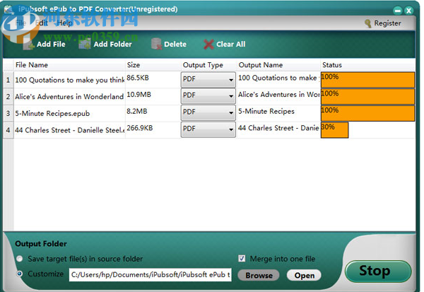 iPubsoft ePub to pdf Converter(ePub转换为PDF工具)