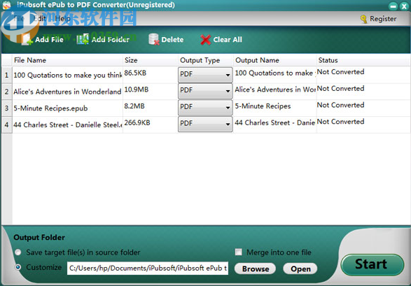 iPubsoft ePub to pdf Converter(ePub转换为PDF工具)