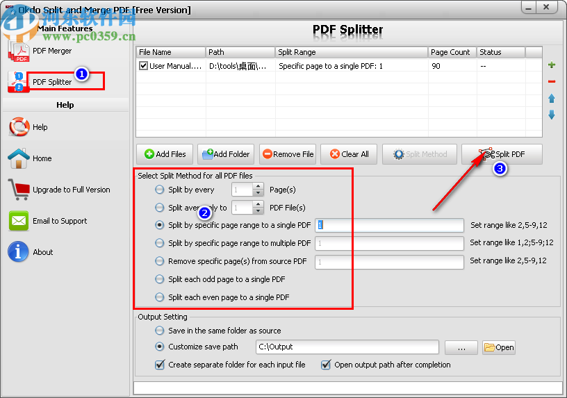Okdo Split and Merge PDF(PDF拆分合并工具)