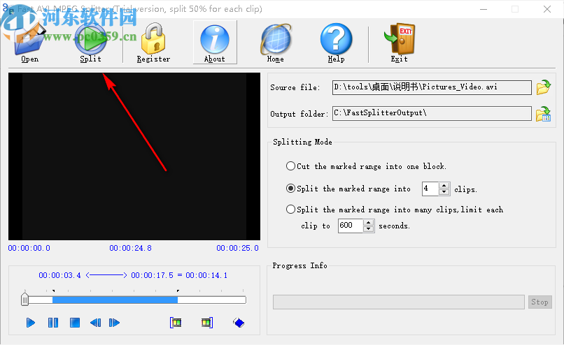 Fast AVI MPEG Splitter(视频分割工具)