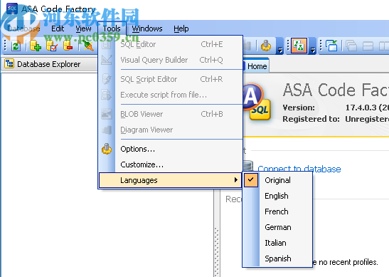 ASA Code Factory(数据库管理工具)