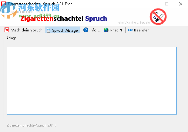 Zigarettenschachtel-Spruch