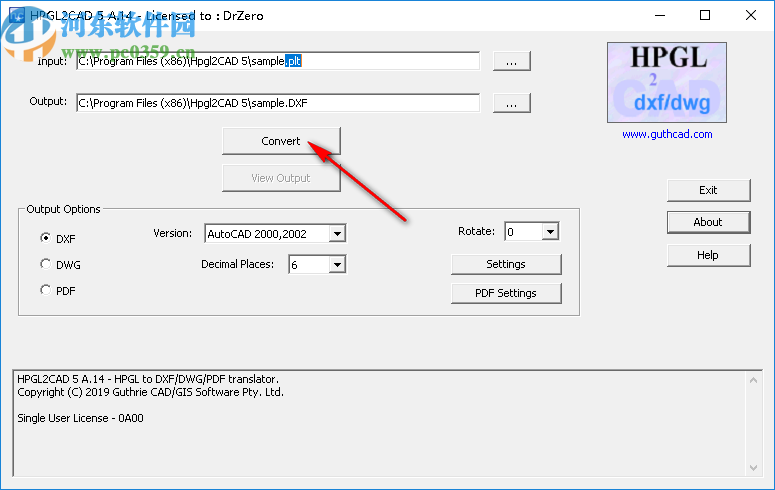 Guthcad HPGL2CAD 2020下载