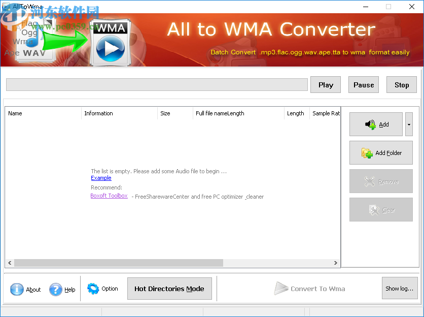Boxoft All to WMA Converter(WMA格式转换器)
