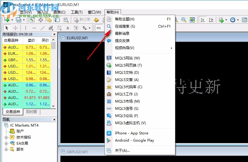 Mtatrader 4 IC Markets(行情分析交易软件)