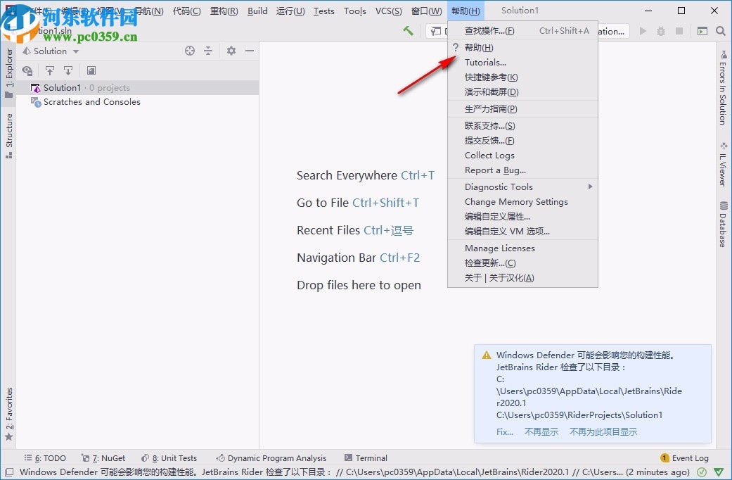 JetBrains Rider 2020汉化包