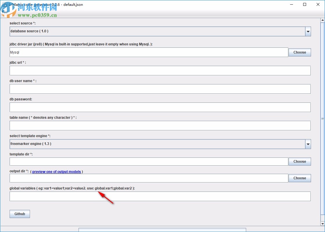 lcmatrix code generator(代码生成器)