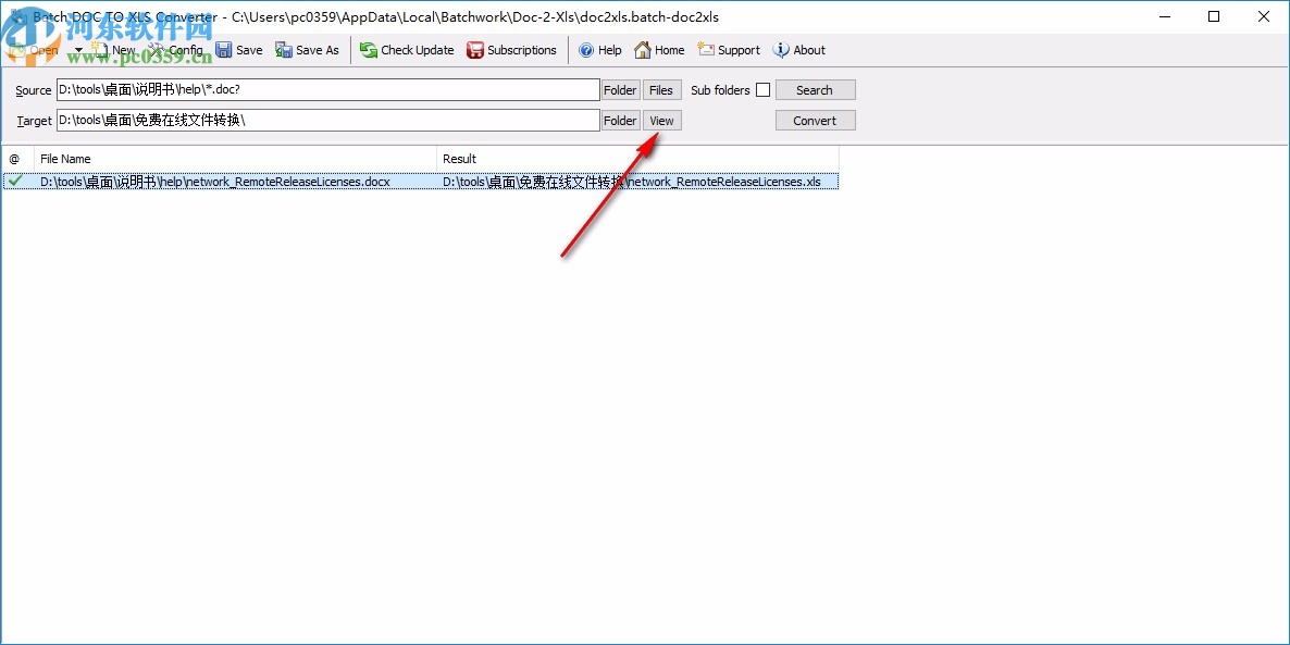 Batch DOC TO XLS Converter下载